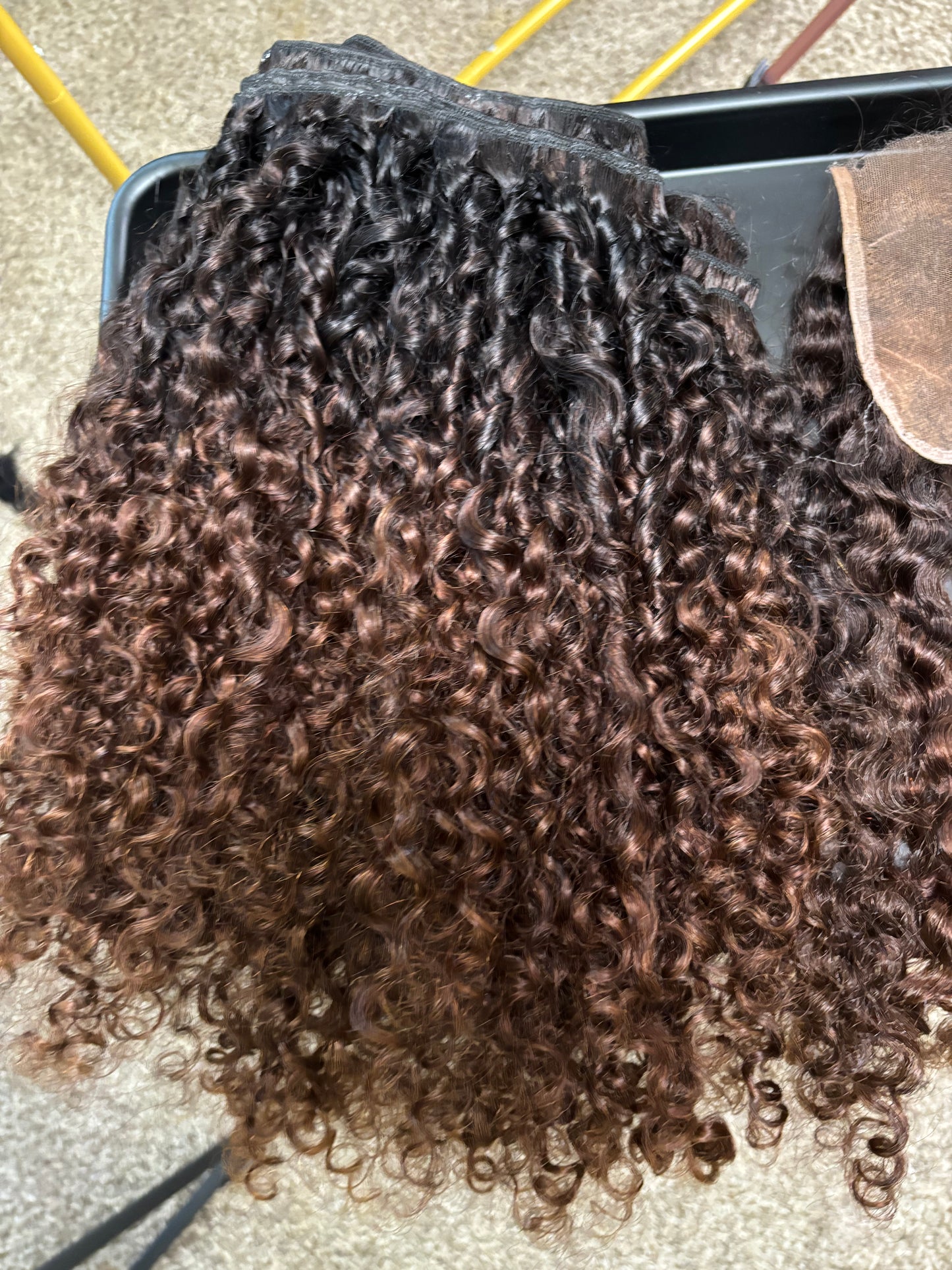 Burmese Curly Bundle and Closure Set