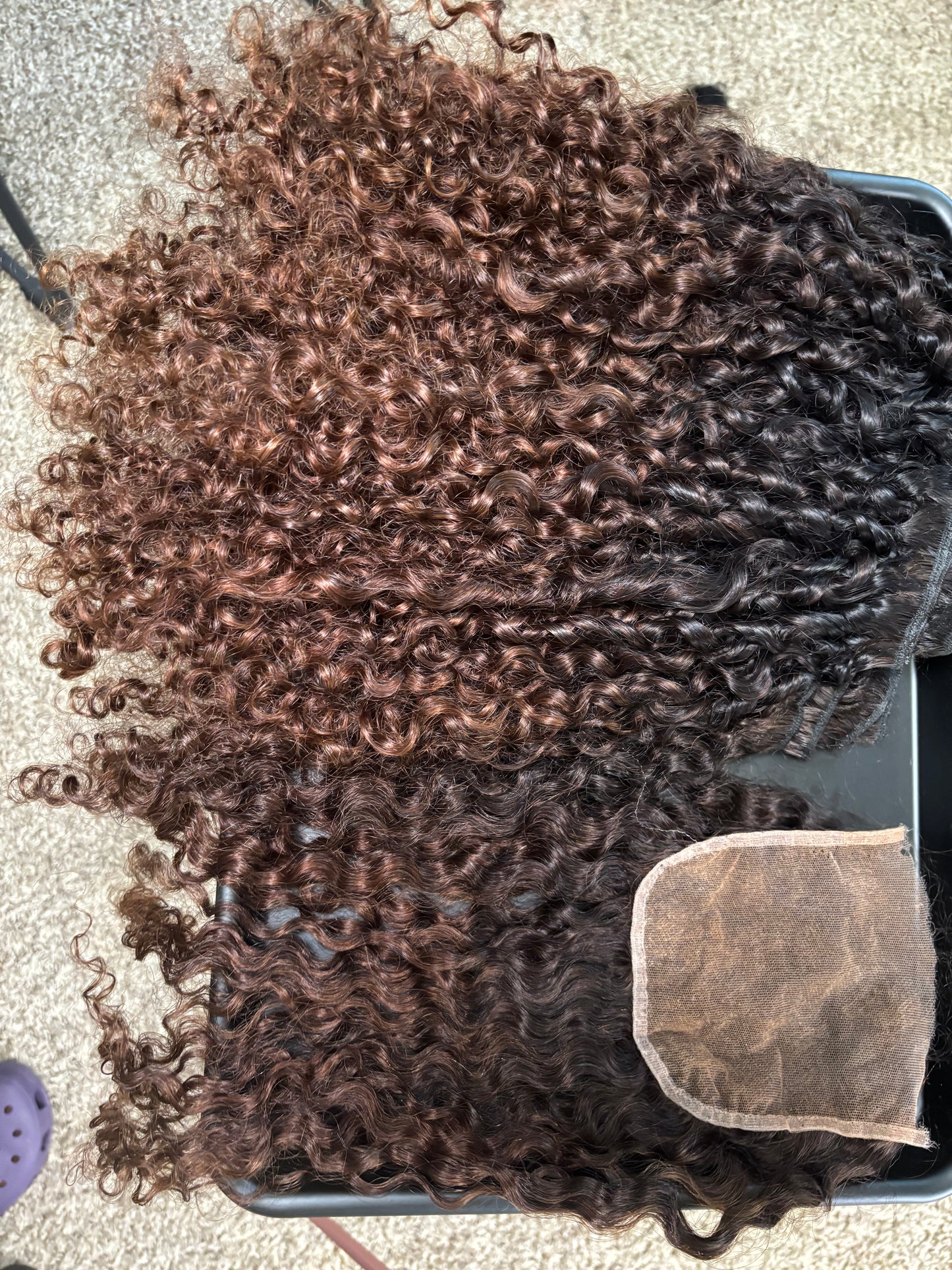Burmese Curly Bundle and Closure Set
